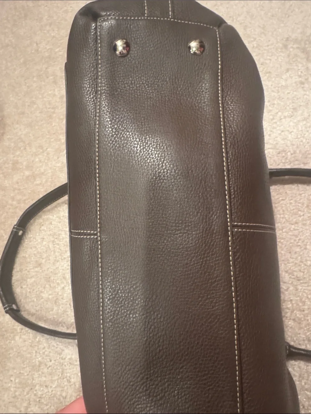 Coach Penelope Large Shopper Leather Tote Handbag in Dark Brown. Mint Condition